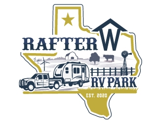 Rafter W RV Park logo design by Suvendu