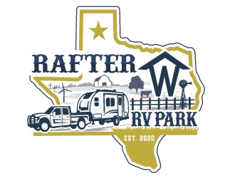 Rafter W RV Park logo design by Suvendu