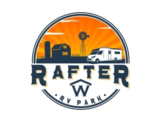 Rafter W RV Park logo design by rizuki