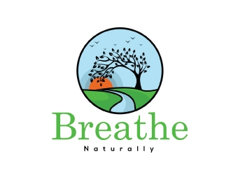 Breathe Naturally logo design by Upoops