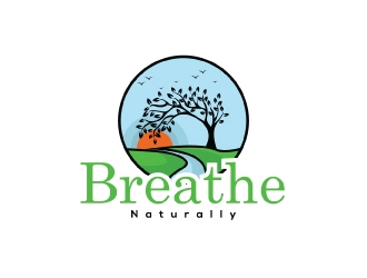 Breathe Naturally logo design by Upoops