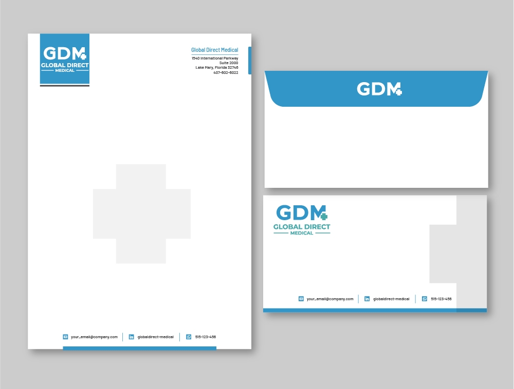 Global Direct Medical logo design by Niqnish