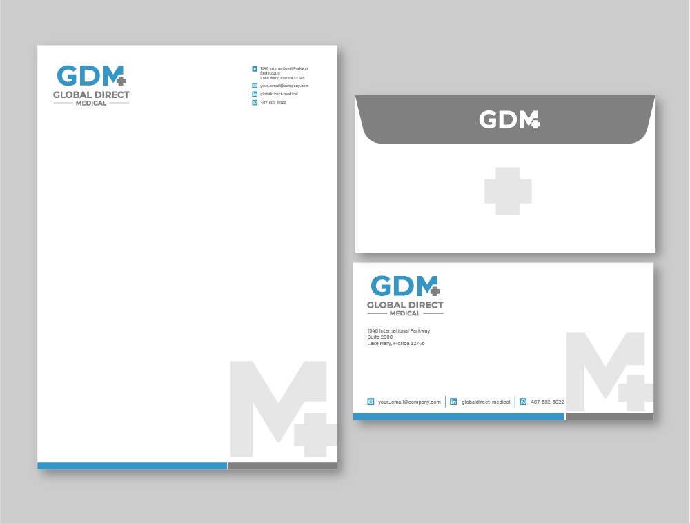 Global Direct Medical logo design by Niqnish