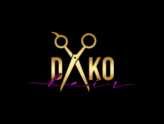 DaKo Hair logo design by zonpipo1