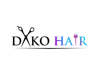 DaKo Hair logo design by done