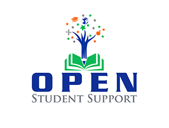 O.P.E.N Student Support logo design by 3Dlogos