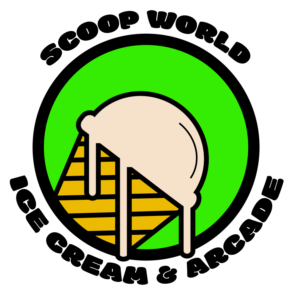 Scoop World Ice Cream & Arcade Logo Design - 48hourslogo