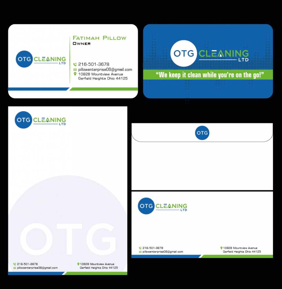 OTG Cleaning LTD logo design by PANTONE