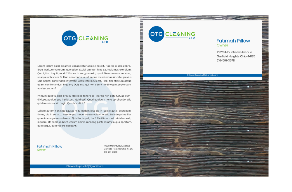 OTG Cleaning LTD logo design by zoominten