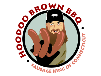 Hoodoo Brown BBQ/ Sausage king of Connecticut logo design by Kruger
