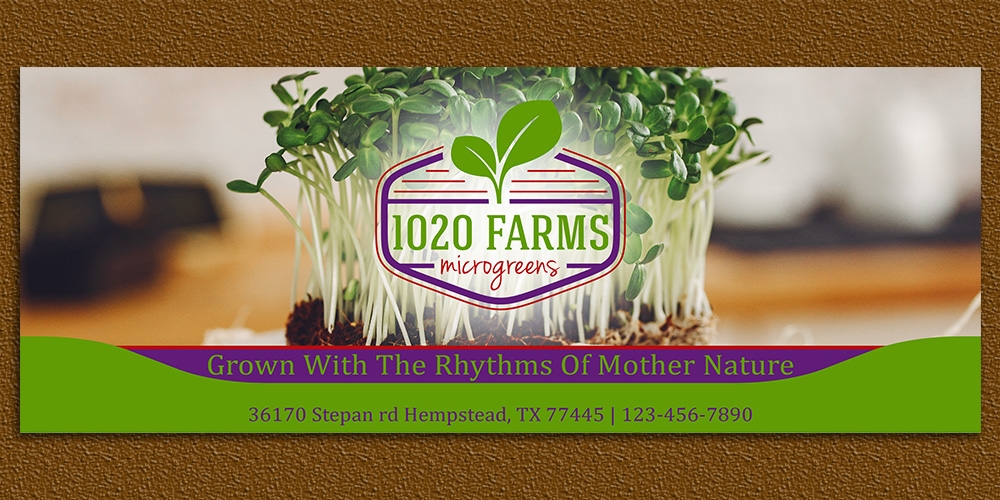 1020 farms logo design by Gelotine