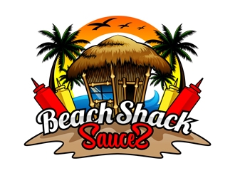 Beach Shack Sauces logo design by DreamLogoDesign