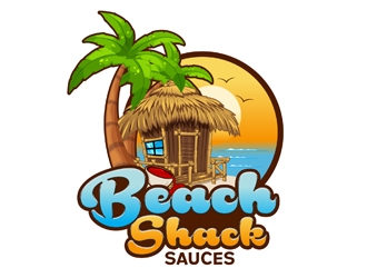 Beach Shack Sauces logo design by DreamLogoDesign