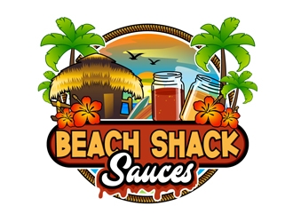 Beach Shack Sauces logo design by DreamLogoDesign