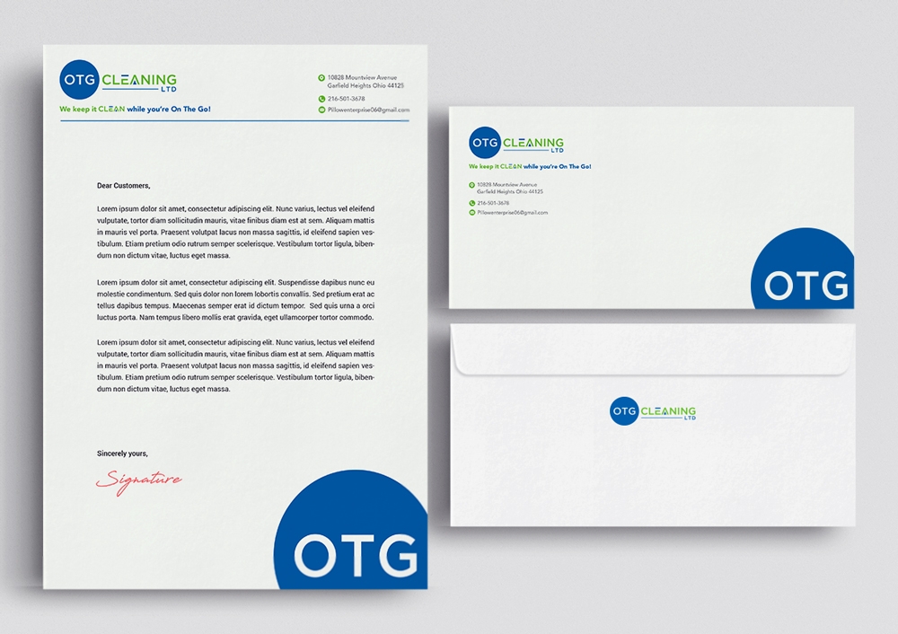 OTG Cleaning LTD logo design by KHAI