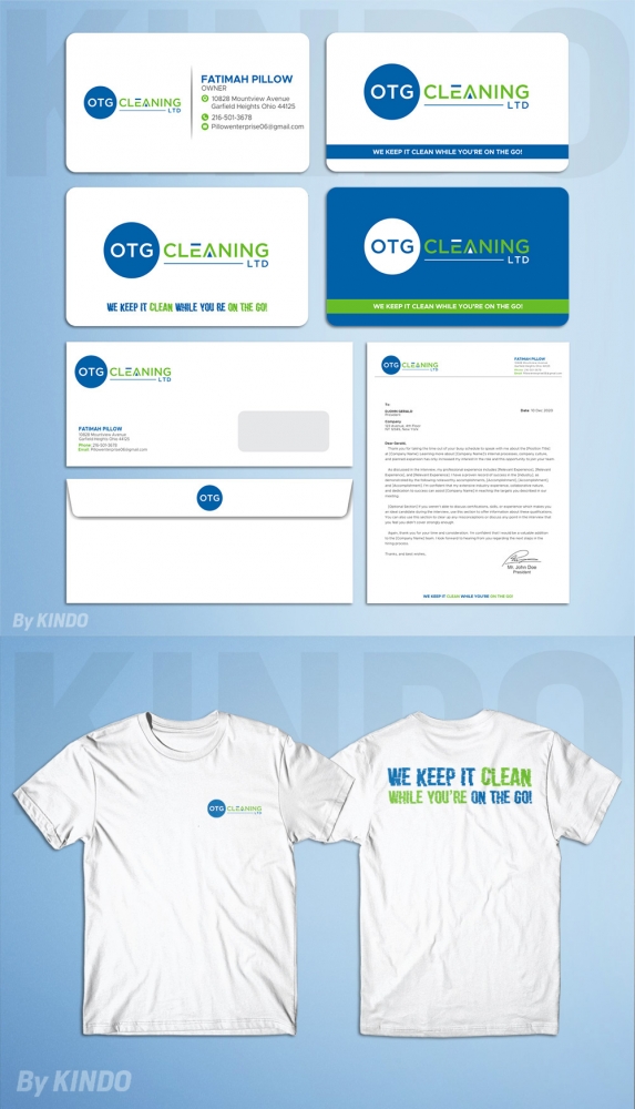 OTG Cleaning LTD logo design by Kindo