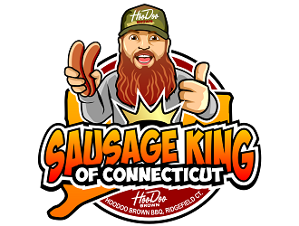 Hoodoo Brown BBQ/ Sausage king of Connecticut logo design by haze