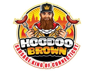 Hoodoo Brown BBQ/ Sausage king of Connecticut logo design by invento