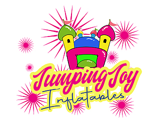 Jumping Joy Inflatables  logo design by redvfx