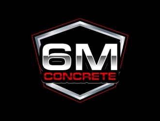 6M Concrete logo design by uttam