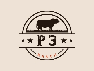 P 3 Ranch logo design by cybil