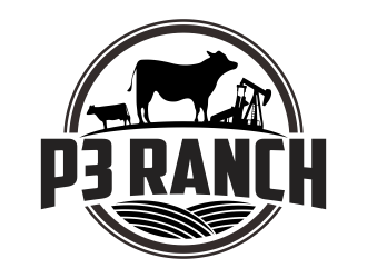 P 3 Ranch logo design by qqdesigns