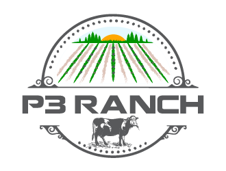 P 3 Ranch logo design by Ultimatum