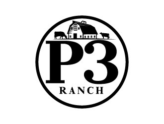 P 3 Ranch logo design by uttam