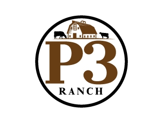 P 3 Ranch logo design by uttam