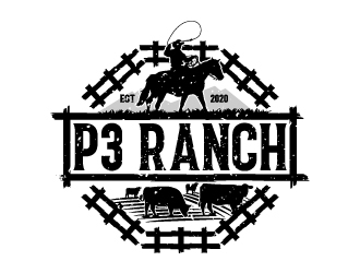 P 3 Ranch logo design by Aelius