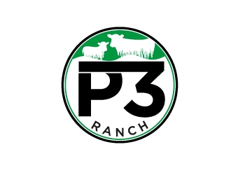 P 3 Ranch logo design by Aslam