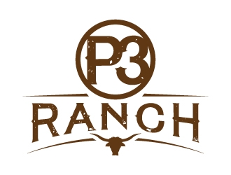 P 3 Ranch logo design by jaize