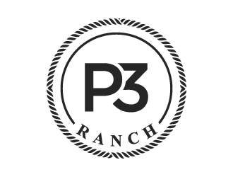 P 3 Ranch logo design by wongndeso