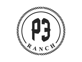 P 3 Ranch logo design by wongndeso