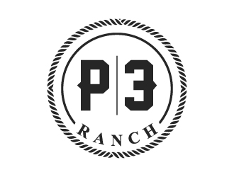 P 3 Ranch logo design by wongndeso