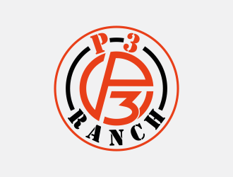 P 3 Ranch logo design by Renaker