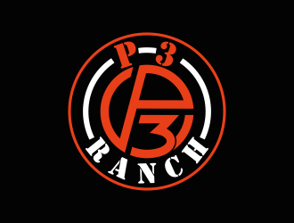 P 3 Ranch logo design by Renaker