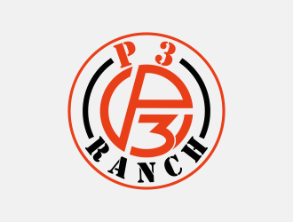 P 3 Ranch logo design by Renaker