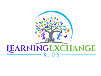 Learning Exchange Kids logo design by 3Dlogos