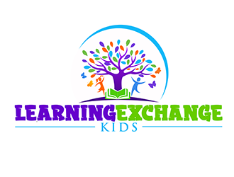 Learning Exchange Kids logo design by 3Dlogos