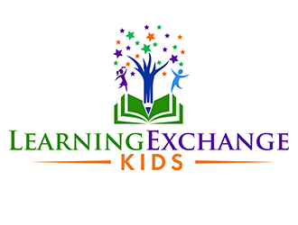 Learning Exchange Kids logo design by 3Dlogos