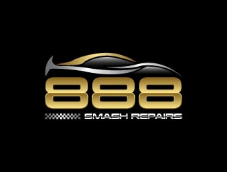 888 Smash Repairs logo design by wongndeso