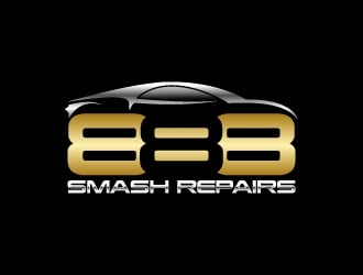 888 Smash Repairs logo design by wongndeso