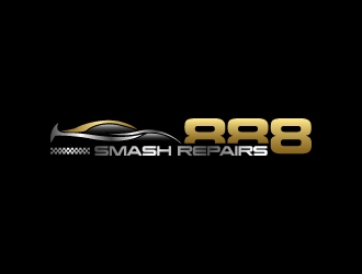 888 Smash Repairs logo design by wongndeso