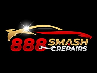 888 Smash Repairs logo design by kgcreative