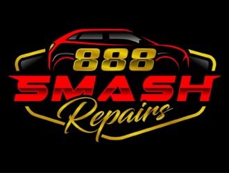 888 Smash Repairs logo design by MAXR