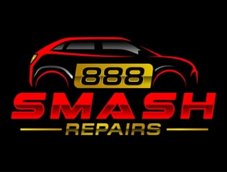 888 Smash Repairs logo design by MAXR