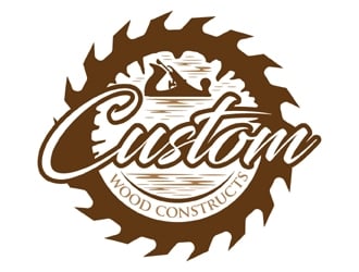 Custom Wood Constructs logo design by MAXR