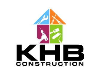 KHB Construction or Kitchen   Home   Bath inc  logo design by AamirKhan