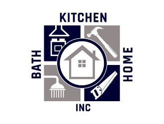 KHB Construction or Kitchen   Home   Bath inc  logo design by MonkDesign